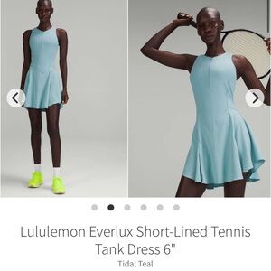 Lululemon Everlux Tennis Dress Tidal Teal 10